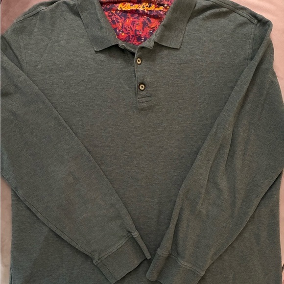Robert Graham Other - Robert Graham men's Gray long sleeve polo Shirt size 2XL Classic Fit